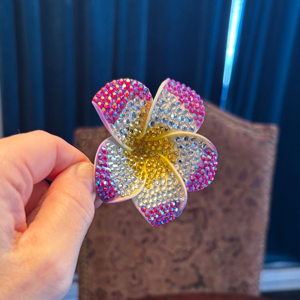 Crystal Flower Hair Clip